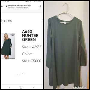 Hunter Green Swing Dress